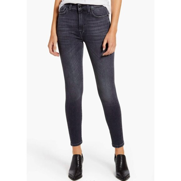 7 For All Mankind High Waist Ankle Skinny Jean - Picture 2 of 8